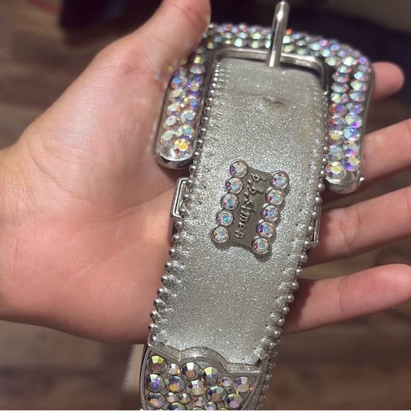 Silver Rhinestone Belt - Picture 1 of 4